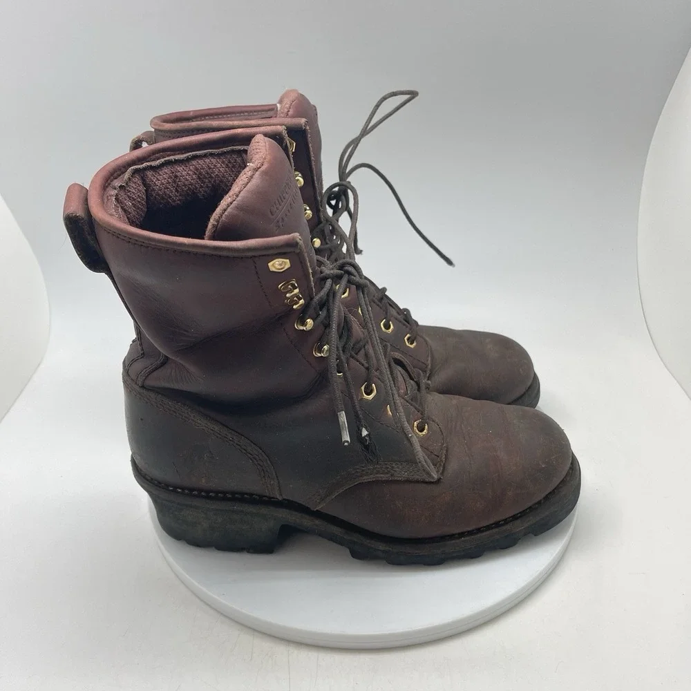 Chippewa Boots Mens 8 M SportIlity Insulated Loggers 73026 Oxblood Work Shoes